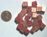 25 8mm Copper/Orange Fiber Optic Cubes